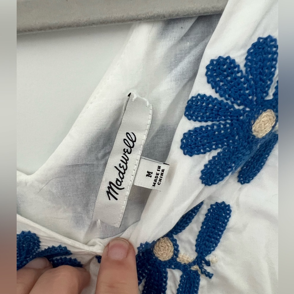 Madewell Blanca embroidered dress size Medium - Picture 4 of 4